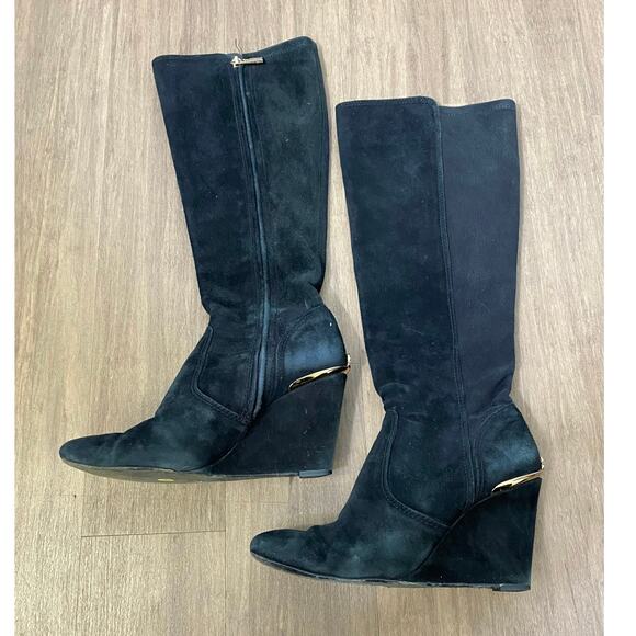 Tory Burch Black Heeled Boots - Picture 2 of 6